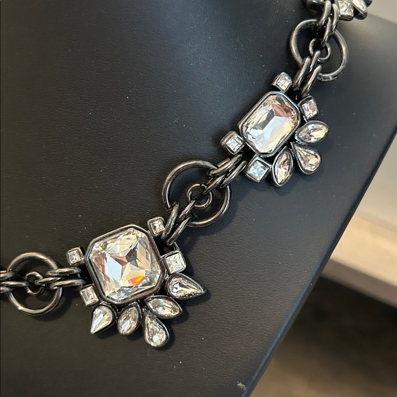 Gorgeous! WHBM White House Black Market rhinestone statement necklace #J38 - Picture 3 of 9